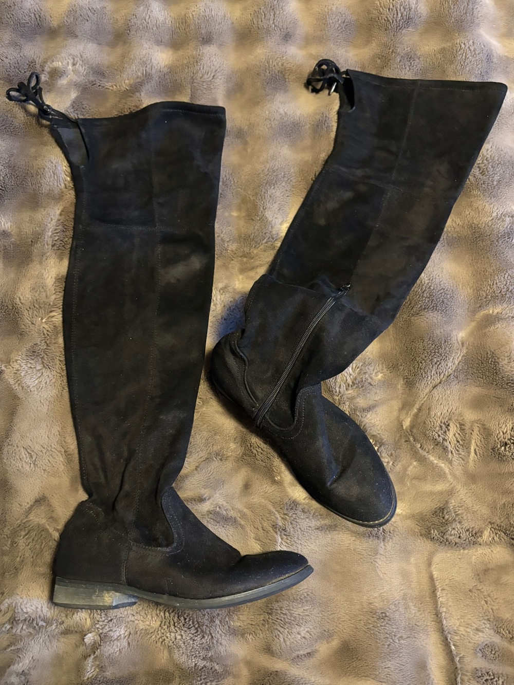 Joe Fresh, black suede over the knee boots